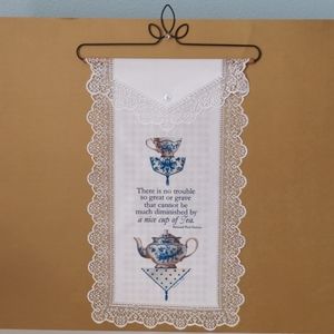 Lace Teacup Hanging